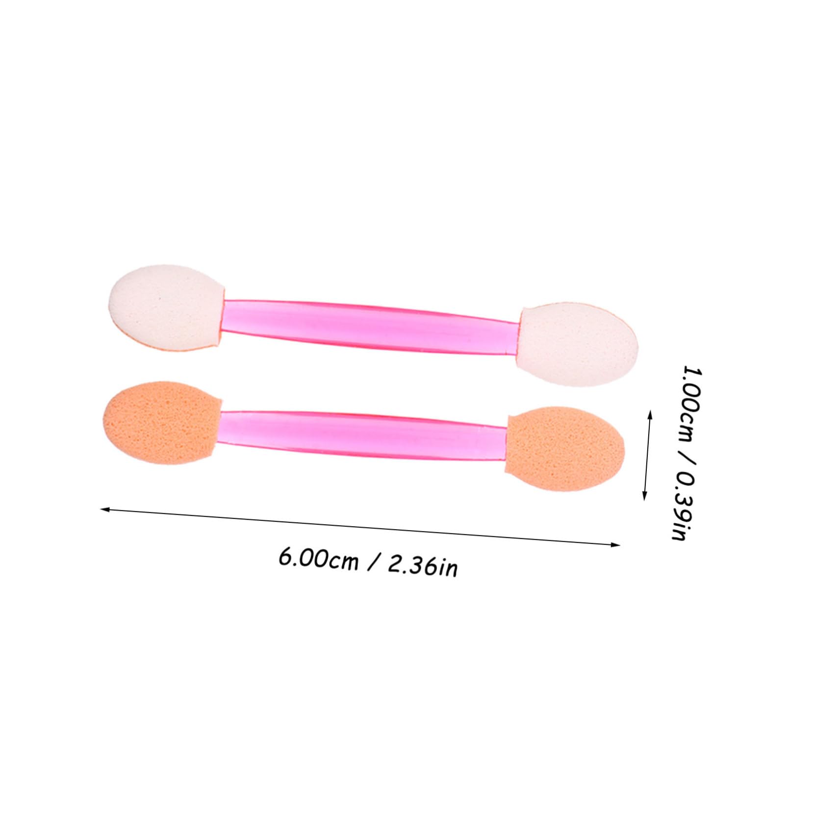 IWOWHERO Gentle on Skin 80pcs Eyeshadow Sponge Sticks Dual Head Makeup Brush for Travel Parties Daily Use