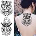 VANTATY 8 Sheets Extra Large 3D Realistic Animals Full Arm Temporary Tattoos For Men Women Fake Arm Sleeve Tattoo Maori Wolf Stickers Sexy Fox Tiger Flower Big Leg Tatoos Adults Gangster Girl Kid Lion