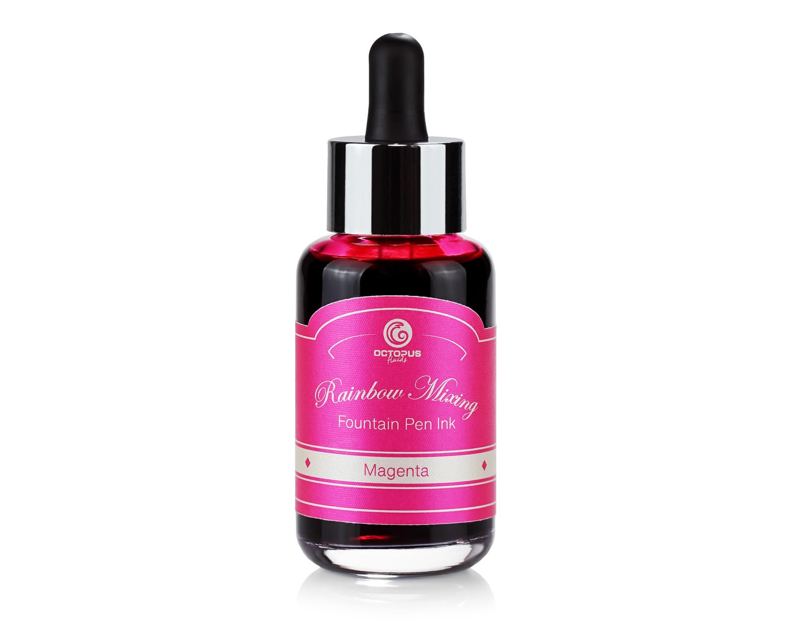 Octopus Fluids RIMIK Rainbow Ink Mixing Kit, Fountain Pen Inks Mix Yourself, Refill Ink for Ink Mixing Set, Magenta, 50 ml