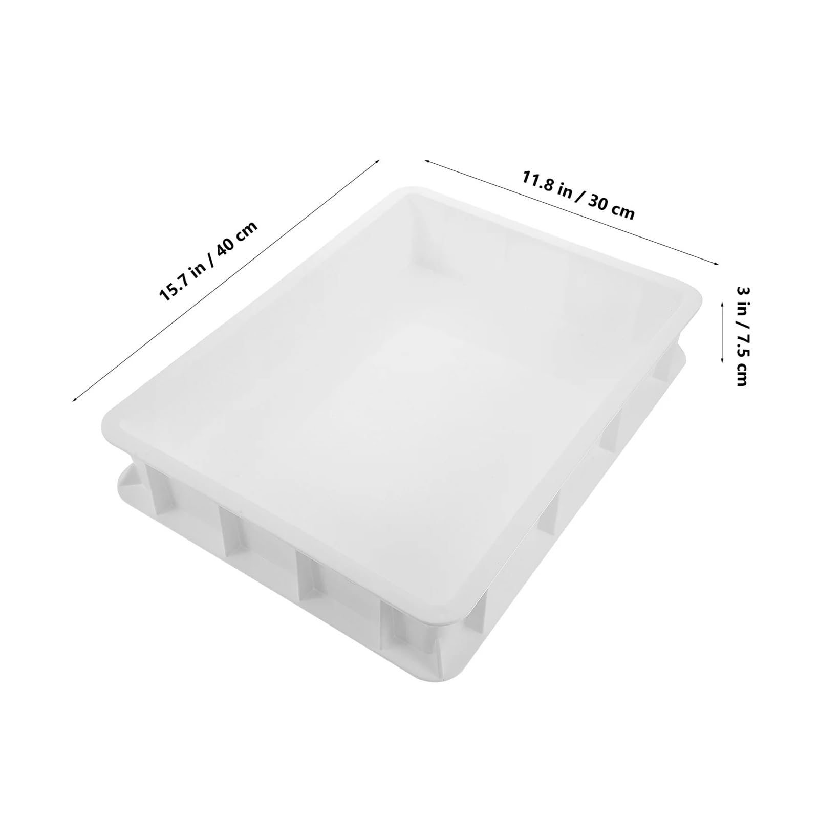 Generico Contenitore commerciale in plastica impilabile for pasta for pizza, con ritenzione di umidità, ideale for prodotti da forno e for uso domestico