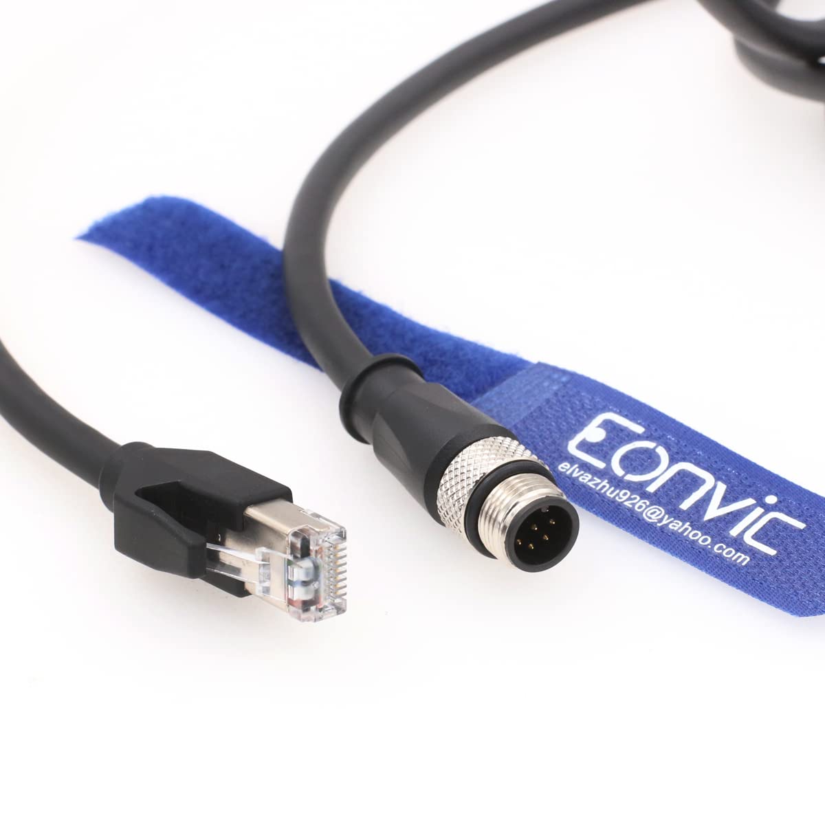 Cavi Ethernet industriali M12 8 pin maschio a RJ45 Cavo di rete schermato ad alta flessibilità con funzione di bloccaggio per macchina fotografica industriale Cognex (10M)