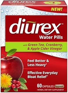 Diurex Drug Free Water Pills - Effective Everyday Bloat Relief* - 60 Count