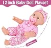 Muñeca Bebé de 12 Pulgadas con Mochila Portadora que Guarda Accesorios de Ropa | Set de Muñeca Reborn de 12" en Caja de Regalo con Biberón, Chupón y Pañal para Niños y Niñas de 3+ Años Compañera Interactiva 7