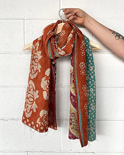 HANDMADE COTTON KANTHA SCARF REVERSIBLE - Set of 32