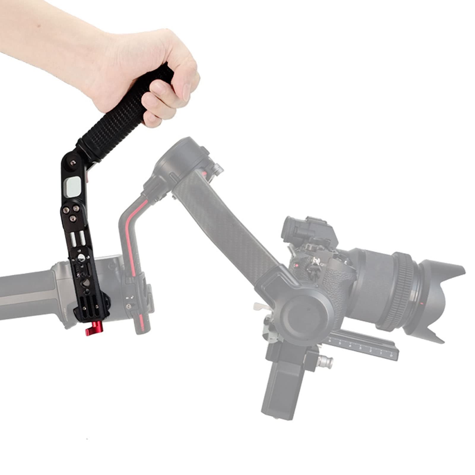 Ręczny wspornik przedłużający do aparatu Regulowany uchwyt do aparatu ze stopu aluminium Ręczny stabilizator do RS2 RSC2 RS3 Trwały, lekki, ergonomiczny uchwyt Profesjonalne