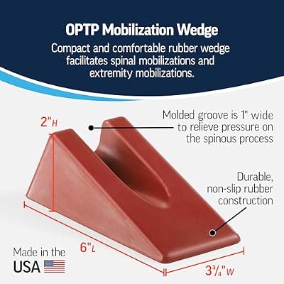 OPTP Mobilization Wedge Compact and Comfortable Wedge for Spine and Extremity Mobilizations 1 Molded Groove and Non-Slip Rubber Design