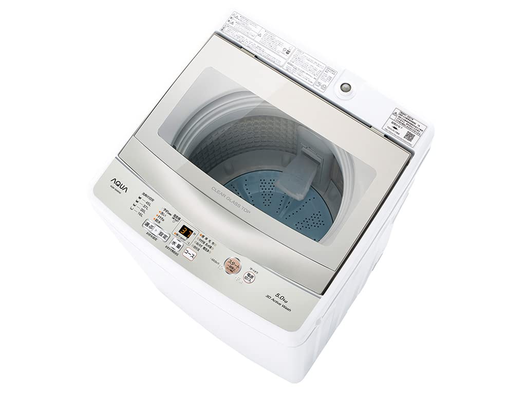 北九州市内配送無料店2022年式 全自動洗濯機 ホワイト AQW-S5M-W [洗濯