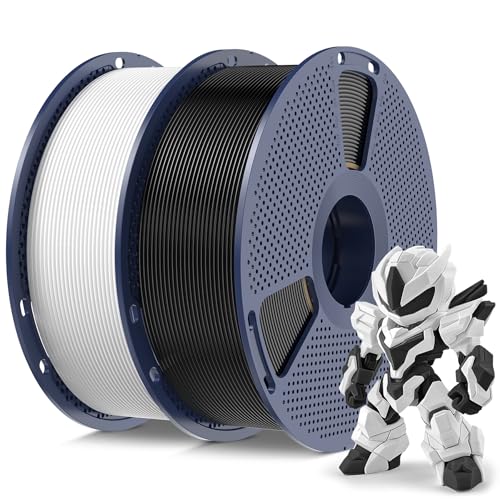Image of SUNLU High Speed PLA Filament 1.75mm, Meta Black+White 2KG | ±0.02mm accuracy, tough impact resistant, neat wound no tangles, fits FDM printers, PLA Meta 1.75mm, Black+White 2x1KG spool