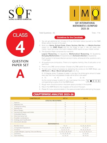 Image of MTG IMO Olympiad 10 Previous Years Papers Class 4 Mathematics (2025-2021 Set A & B) - Model Test Papers with 24 Sample OMR Sheets | PYQ Book For SOF Olympiad 2026-27 Exam