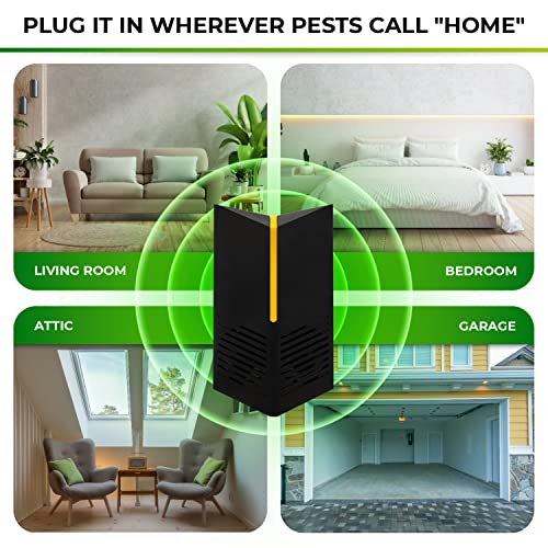 Smart Rodent Repellent Gets Rid Of Mouse, Rat, Mice & Pests In 7 Days - Ultrasonic Repeller Plug In For Indoor Pest Control #TOP3