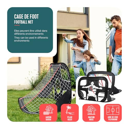 Pop-Up-Fußballtor Vounot 2er Set 120×80 cm für Kinder