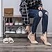 VASAGLE Shoe Bench Rack, 3-Tier Storage Shelf for Entryway Hallway Living Room, Industrial Accent Furniture with Steel Frame, 11.8 x 26.0 x 17.7 Inches, Rustic Brown