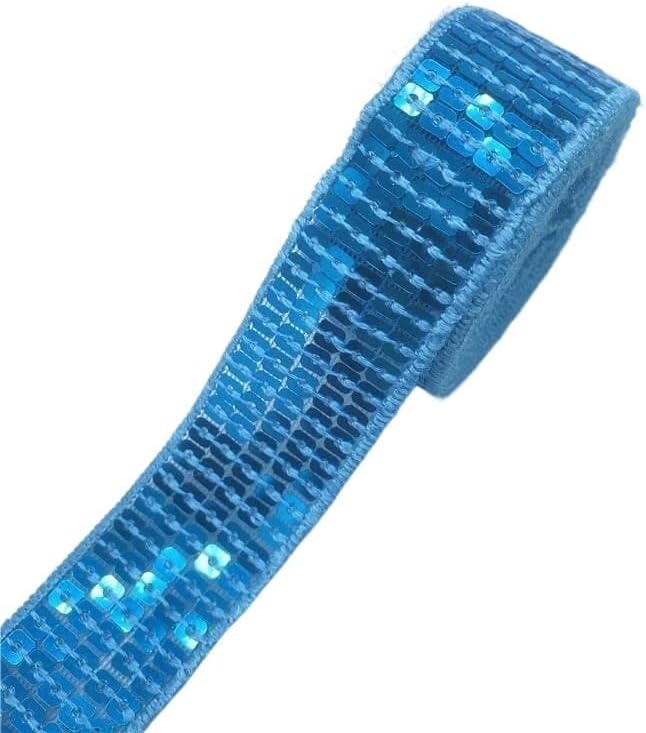 Sequin Ribbon Trimming, 25mm Sequin Ribbon Lace Trim 2 Yards Multicolor Polyester Organza for Crafts Sewing(11)