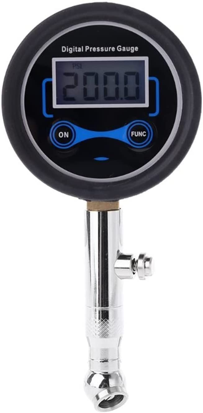 Manometro Digitale LCD per Pneumatici 0-200PSI Pressione dell'Aria per Pneumatici per Auto Adatto per Moto Auto Bicicletta Moto Tester per Veicoli (Nero)