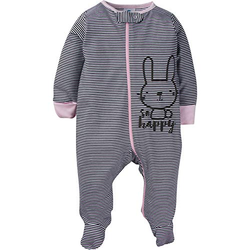 Gerber Baby Girls 4 Pack Sleep 'N Play Footie Bunny Smiley 3-6 Months by Gerber - Used condition - US$18.52