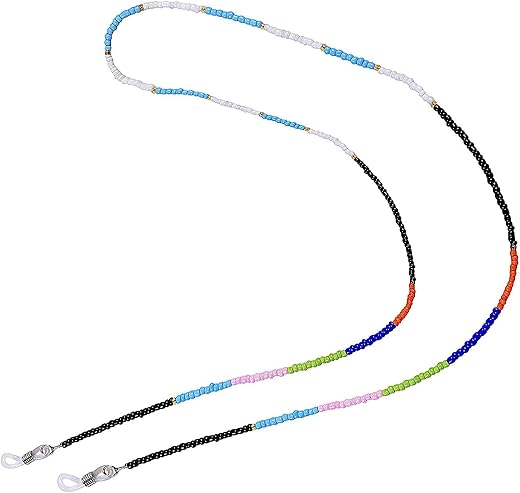 Manbhar Gems - Crystal Bead Sunglass Chain Anti Lost Mask Lanyard for Women, Men, Unisex Eyeglasses Reading Glasses Holde...