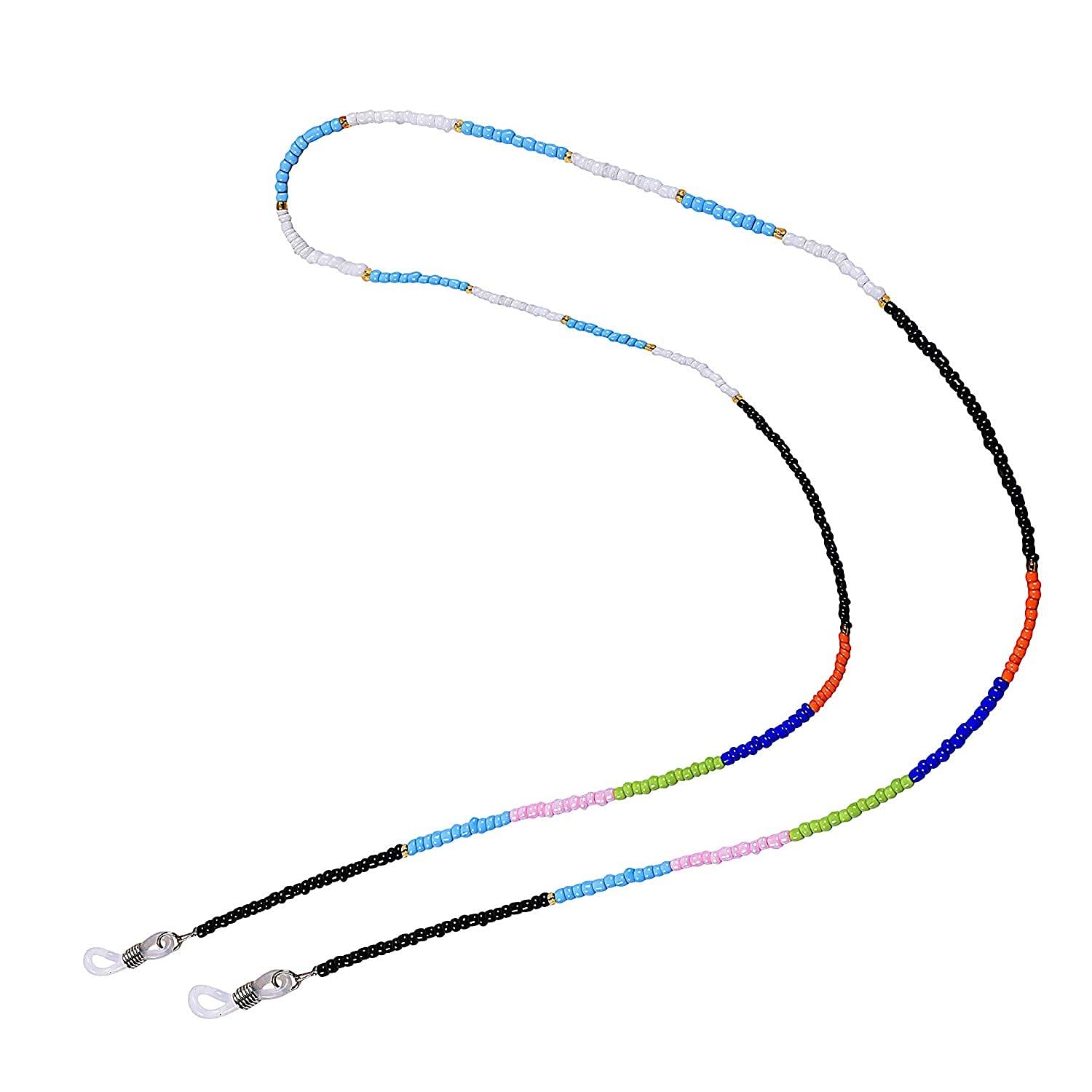 Crystal Bead Sunglass Chain Anti Lost Mask Lanyard for Women, Men, Unisex Eyeglasses Reading Glasses Holder, Crystal Glass Beads 74 CM (Multi Colour)-image-47