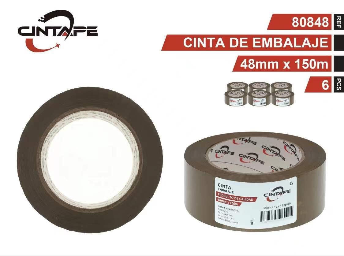 MORE FREE Cinta Embalar 48MMx150 Cinta embalaje Cinta adhesiva Para Embalar Paquetes o Cajas y Paquetes-Color Marrón 36 Rollos