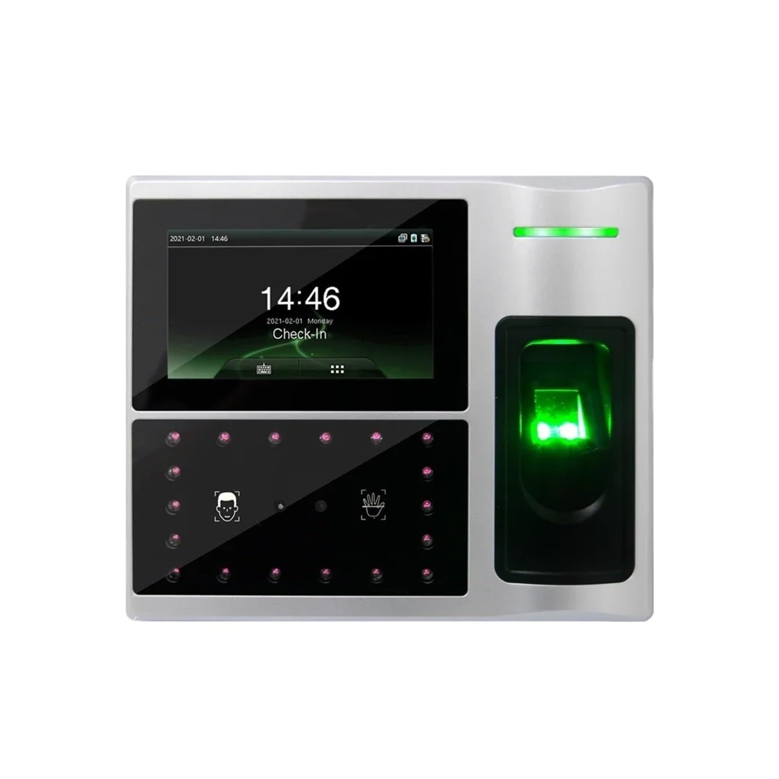 Reloj de Control de Tiempo, máquina de reconocimiento de Palma, de verificación de Asistencia con Software de de nómina