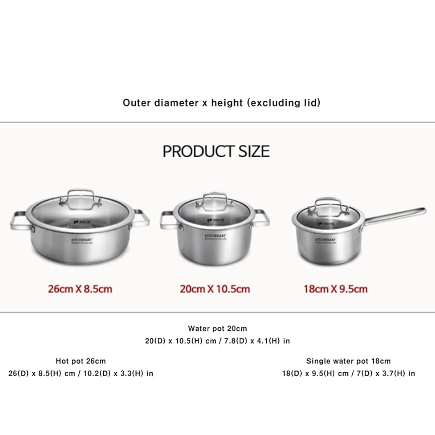 Amazon.com: Kitchen Art IH Induction Olga 6p Cookware Set