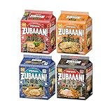 【Amazon.co.jp限定】マルちゃん ＺＵＢＡＡＡＮ！ 3食 4種セット（背脂濃厚醤油、旨コク濃厚味噌、横浜家系醤油豚骨、豚骨魚介中華そば 各1個 計4個）