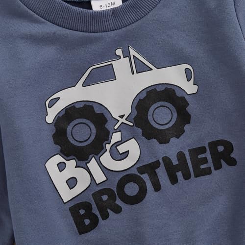 Toddler Baby Boy Clothes Fall Winter Outfits Trucks Print Long Sleeve Crewneck Sweatshirt and Pants Set 2Pcs4