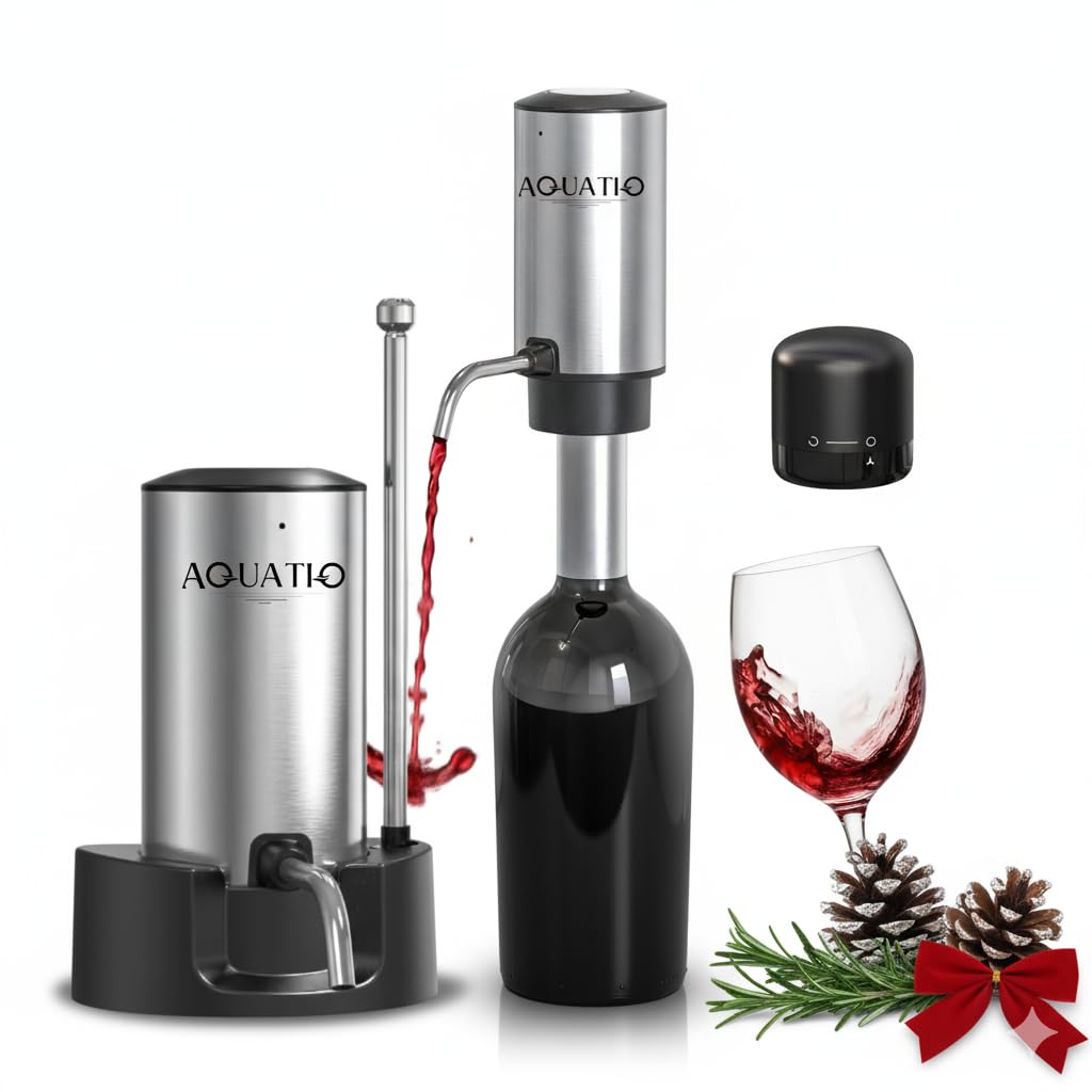 Aérateur de vin électrique avec support et tube rétractable, distributeur automatique d'oxydant de vin en acier inoxydable rechargeable par USB, cadeau pour les amateurs de vin