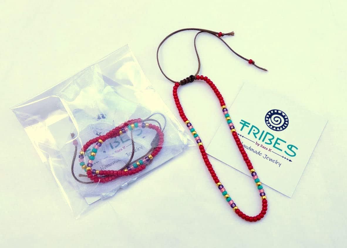 Beaded Anklet for Women, Boho Bohemian Native American Hippie Style, Unique Colorful Waterproof Beach Anklet, Handmade by Tribes - Image 8