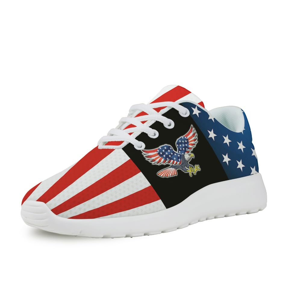 American Flag Shoes for Women Men Trail Running Casual Fashion Sneakers Slip-on Tennis Shoes