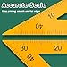 Magnetic Teaching Ruler Set with Multi-Functional Geometry Tools Durable ABS Plastic for Whiteboard Classroom Projects Student Teacher Math Supplies (Yellow 5pcs)