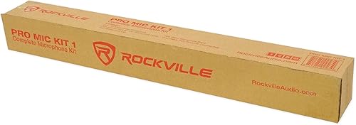 Miniatura 8 de Rockville Wired Pro MIc Kit 1 - Micrófono de metal de gama alta+soporte de micrófono+bolsa de transporte+cable, negro