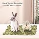 Grasmatte für Kaninchen, Kleintier Grasmatten, Kaninchen Grasmatte, Haustier Gras Matte, Natürliche Gewebte Grasmatte Bunny Chew Toys Gewebte Bettmatte für Hamster, Kaninchen, Meerschweinchen, Igel