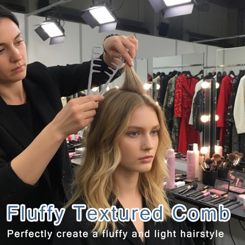 Peine de Textura Pack x2, Peine Anti-frizz Gris y Rojo miniatura 5