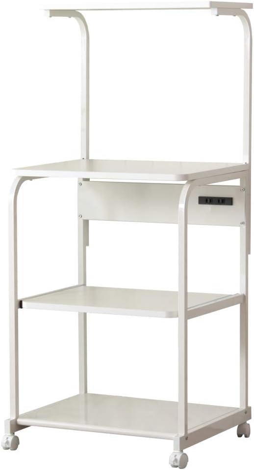 Iwatsuki IW84 Microwave Stand, Compatible with Large Microwaves, with Top Shelf