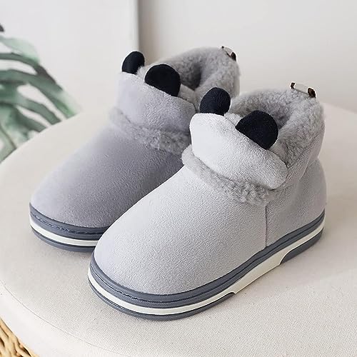 GAENZA Thick Cute Baby Shoes Winter Home Children's Cotton Shoes Thickened Warm Wool Slippers Bag Heel Non-Slip Soft2