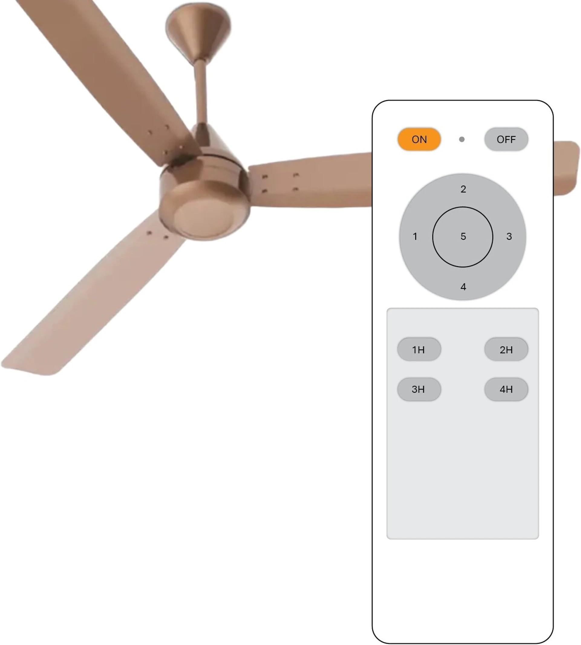 HICLE Remote Control Compatible with BLDC Ceiling Fans | 5-Speed Control, ON/Off Function & 1H/2H/3H/4H Timer Settings (White)-picture-12