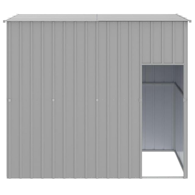 Foto 3 de 5 de Camerina Caseta Perros tejado Acero galvanizado Gris Claro 214x153x181cm Casa para Perros Interior