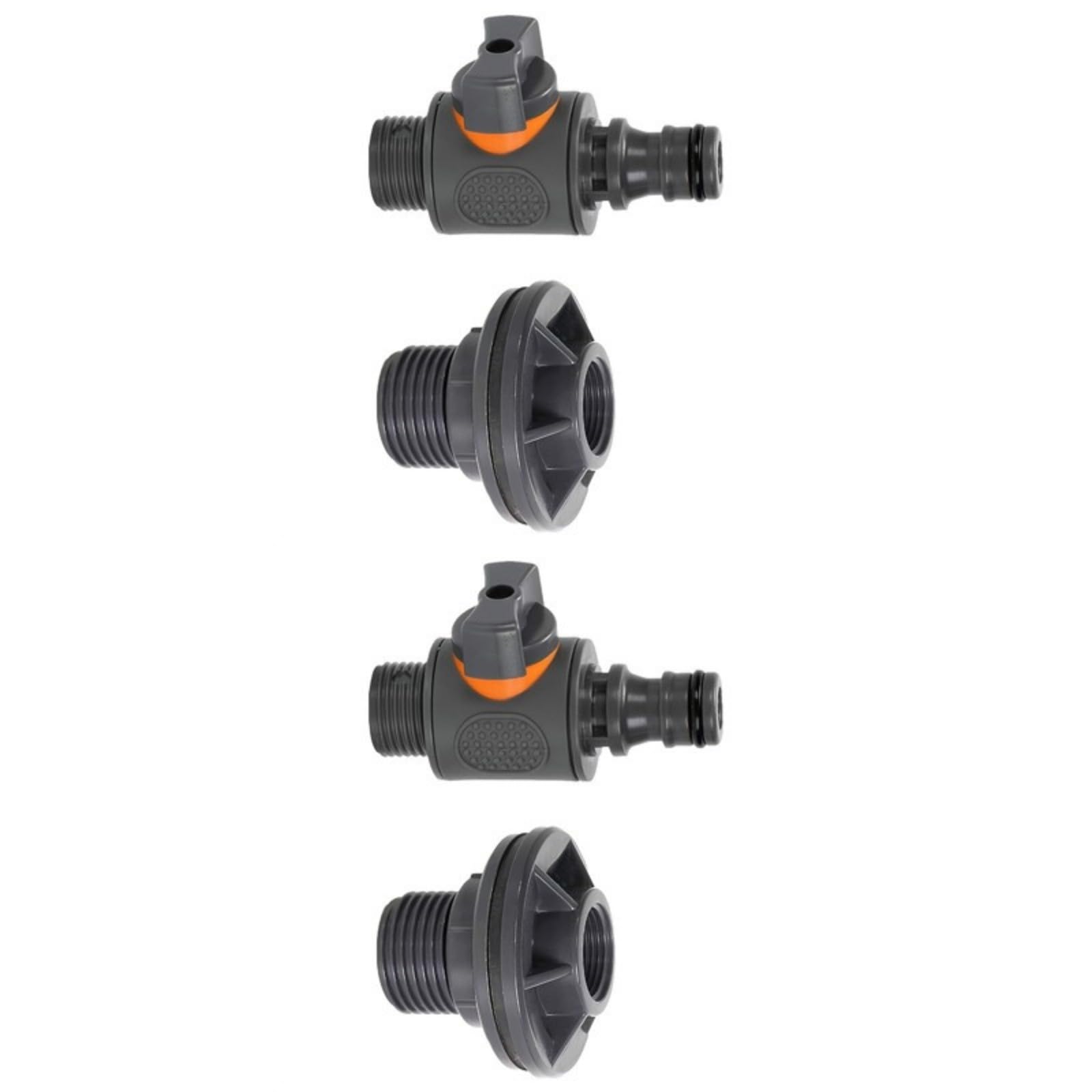 Camping Water Container Connector with Shut Off Control, 3/4 Male Thread and 16mm Hose Outlet for Water Draw Use Bucket Hose Connector with Shut Off Control