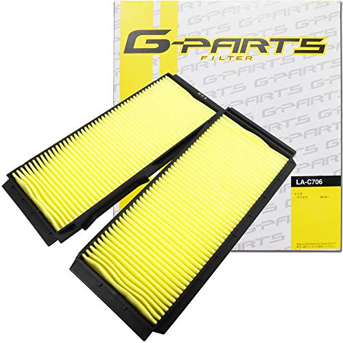 エアコンフィルター マツダ アクセラ (BL5FP BL3FW BL5FW BLEAP BLEFP BLFFP BLEAW BLEFW BLFFW) LA-C706 2個入り G-PARTS 純正フィルタメーカー オリジナルブランド 花粉・PM2.5除去