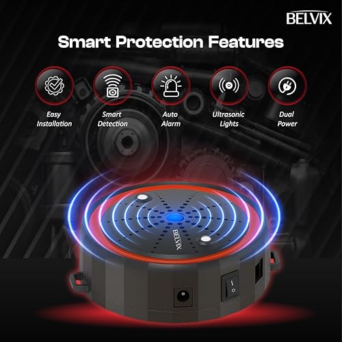 Image of Ultrasonic Rat Repellent for Car & Home - 12V Anti Rat Device for Car Engine with Dual Power, Ultrasonic Rodent Deterrent, Rat Protection Device, Safe Chemical-Free Car Rat Repellent System