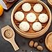 Wooden Bao Bun Maker Diy Steamed Bun Mold, Traditional Baozi Maker Mold for Handmade Steamed Buns, Wood Dumpling Pastry Mould Baking Tool