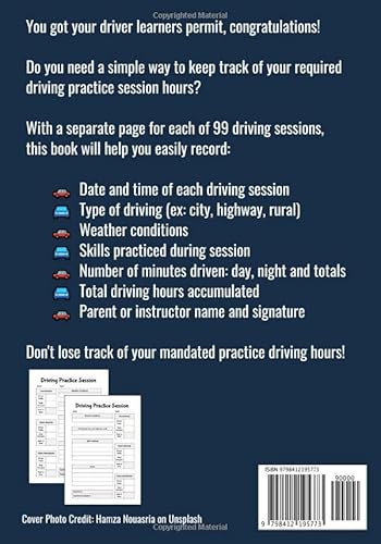 Independently Published Publishing, Sosha Student Driving Log: 7 Inch X 10 Inch New Driver'S Ed Book To Log Your Driving Practice Hours thumb #1