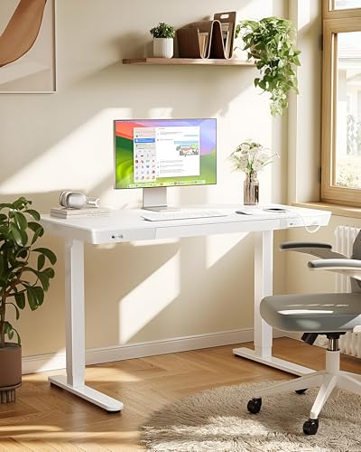 Image of ARTIKEL Case 1.0 Electric Height Adjustable Office Table DIY|100 Kg Wt.|Smart Panel USB & Type C Collision Sensor|Sit Stand Computer Desk|120 X 60 Cm| (White)