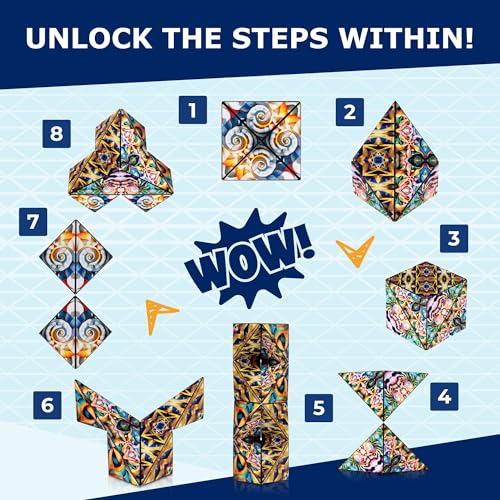 Image of Shashibo ICOSA XL Magnetic Puzzle & Sensory Fidget Toy for Adults & Kids, Stress Relief Fidget Toy for Puzzle Enthusiasts, Cool Fidget Toys for Desk, Shape Shifting Sensory Toy, 200+ Possible Shapes