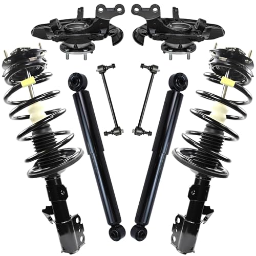 Image of Detroit Axle - Front Steering Knuckles & Wheel Hub Bearings Struts Sway Bars Rear Shocks Kit Replacement for 2010-2015 Lexus RX350 RX450h
