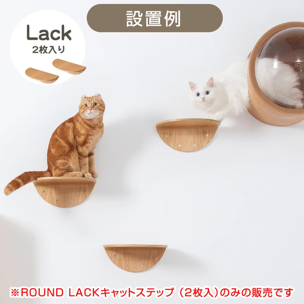 Amazon | MYZOO キャットステップ 半円型 （2枚入） ROUND LACK | ノー