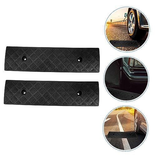 FAVOMOTO 2 piezas rampa de carga de goma resistente para coches y motocicletas, multifuncional, antideslizante y portátil para sillas de ruedas y UTVs miniatura 3