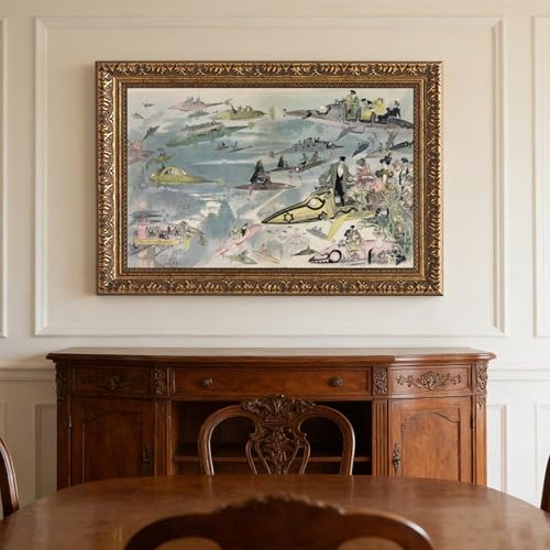 Toile Albert Robida Le Départ de l'Opéra pour décorer un salon rétro