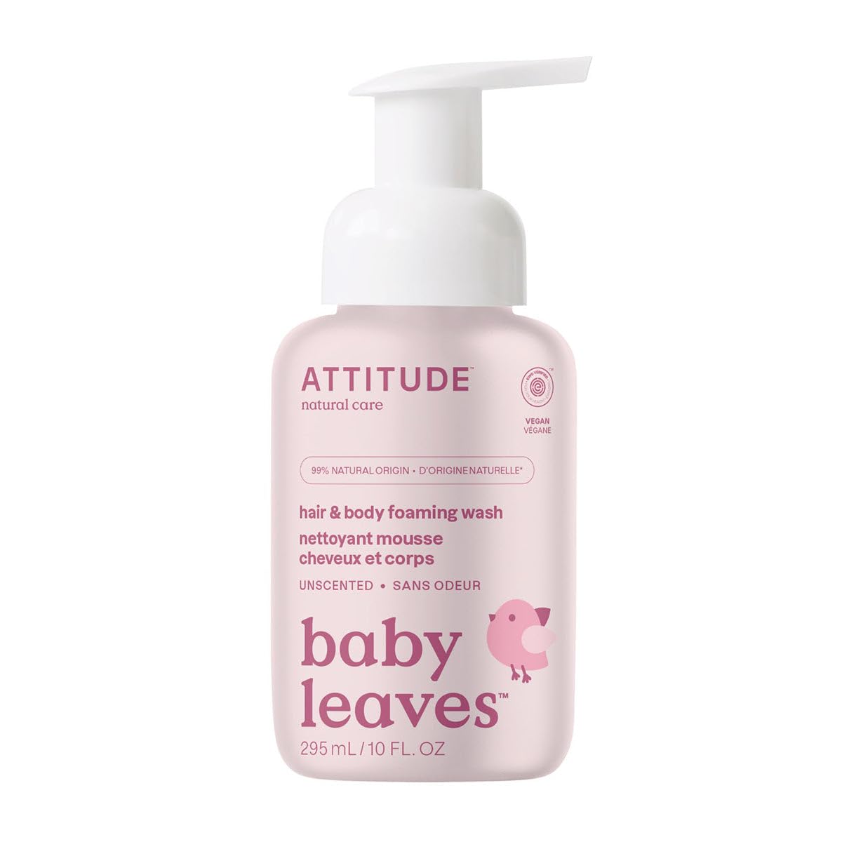 Champú y Gel bebés eco 2 en 1 sin fragancia Attitude 295 ml