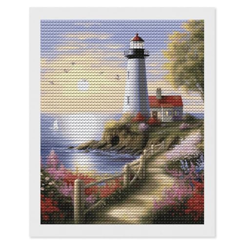 Peinture diamant phare pour embellir votre salon avec un loisir créatif
